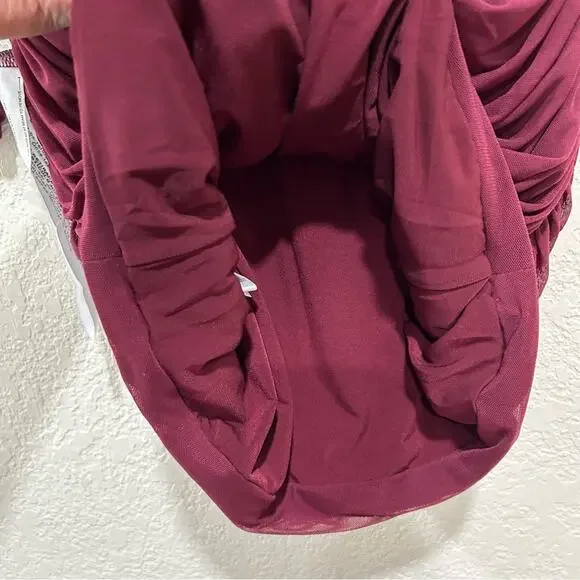 Dress the population Ruched Bodycon Dress women’s size large - Picture 7 of 12